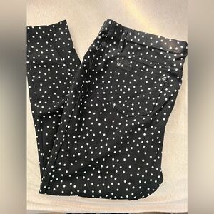 Terra & Sky Black and White Polka Dot Pants Size 2XL 20-22